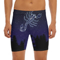 Scorpio Constellation Print Men's Long Boxer Briefs