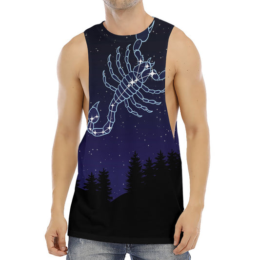 Scorpio Constellation Print Men's Muscle Tank Top