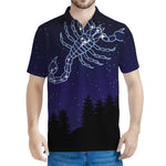 Scorpio Constellation Print Men's Polo Shirt