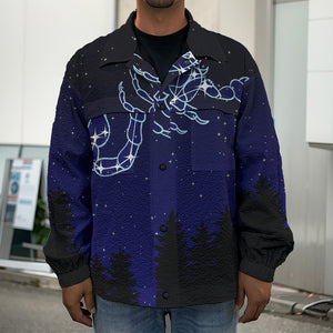 Scorpio Constellation Print Men's Shirt Jacket