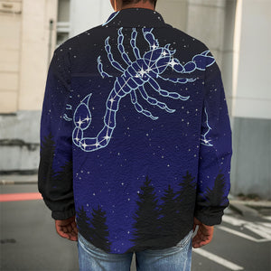 Scorpio Constellation Print Men's Shirt Jacket