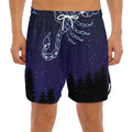 Scorpio Constellation Print Men's Split Running Shorts