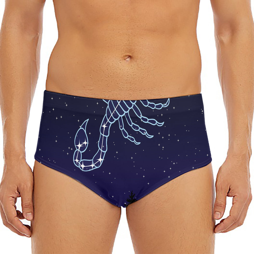 Scorpio Constellation Print Men's Triangle Swim Briefs