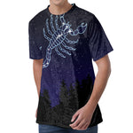 Scorpio Constellation Print Men's Velvet T-Shirt
