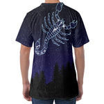 Scorpio Constellation Print Men's Velvet T-Shirt