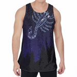 Scorpio Constellation Print Men's Velvet Tank Top