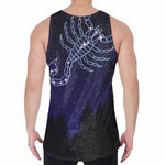 Scorpio Constellation Print Men's Velvet Tank Top