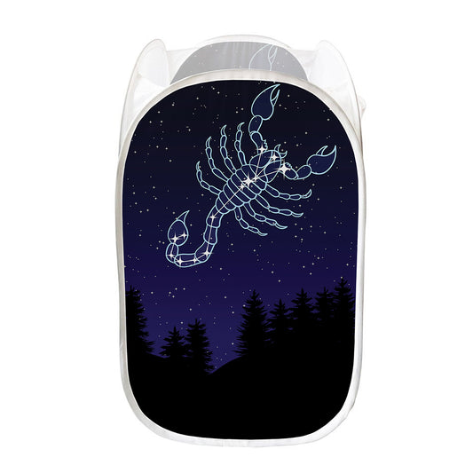 Scorpio Constellation Print Mesh Laundry Hamper
