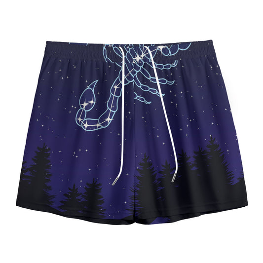 Scorpio Constellation Print Mesh Shorts