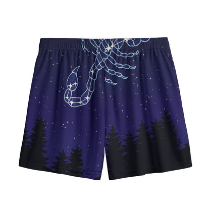 Scorpio Constellation Print Mesh Shorts
