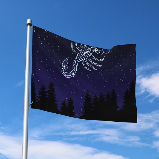 Scorpio Constellation Print Polyester Flag