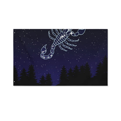 Scorpio Constellation Print Polyester Flag