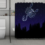 Scorpio Constellation Print Polyester Shower Curtain