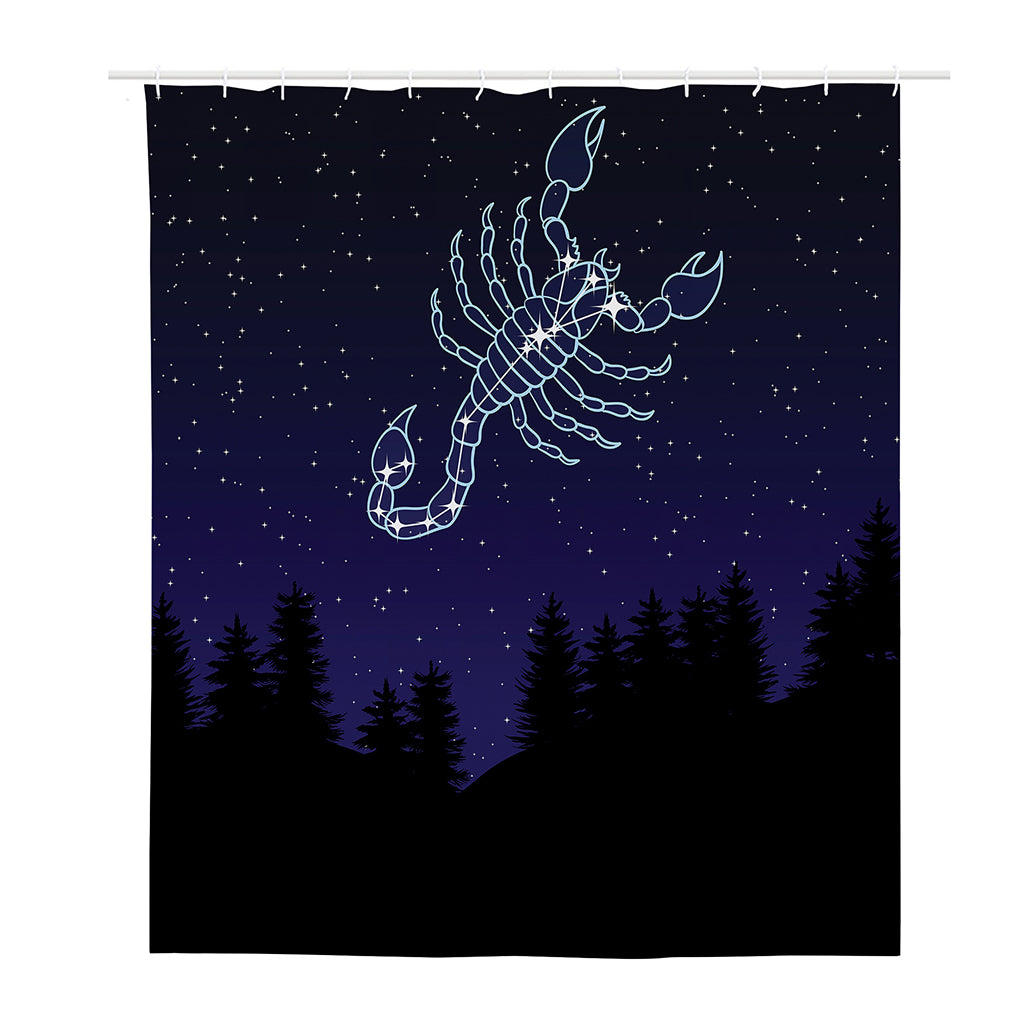 Scorpio Constellation Print Polyester Shower Curtain