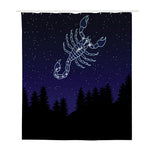 Scorpio Constellation Print Polyester Shower Curtain