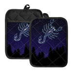 Scorpio Constellation Print Pot Holders With Pocket