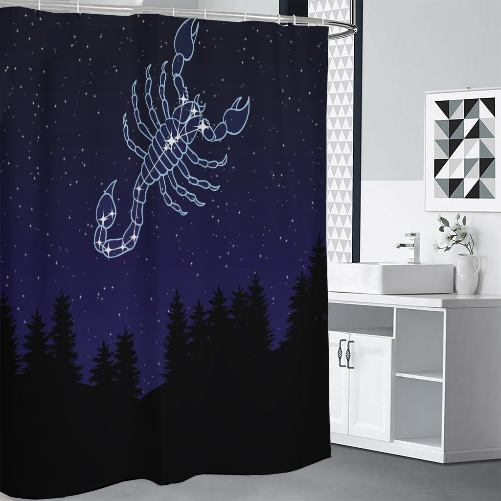 Scorpio Constellation Print Premium Shower Curtain