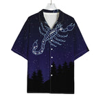 Scorpio Constellation Print Rayon Hawaiian Shirt