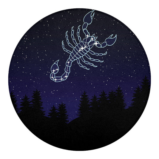 Scorpio Constellation Print Round Blanket
