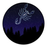 Scorpio Constellation Print Round Floor Mat