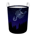 Scorpio Constellation Print Round Laundry Basket