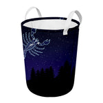 Scorpio Constellation Print Round Laundry Basket