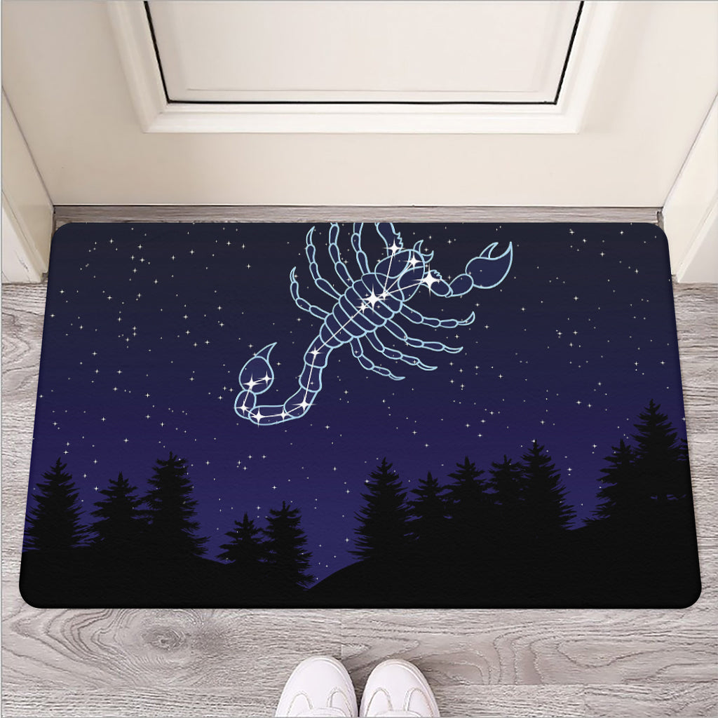 Scorpio Constellation Print Rubber Doormat