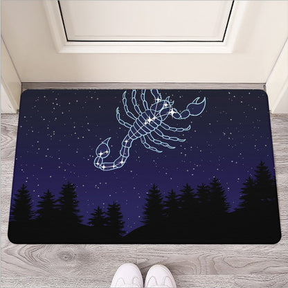 Scorpio Constellation Print Rubber Doormat