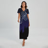 Scorpio Constellation Print Short Sleeve Maxi Dress