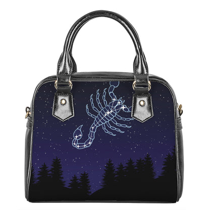 Scorpio Constellation Print Shoulder Handbag