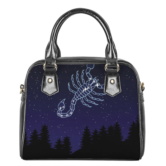 Scorpio Constellation Print Shoulder Handbag