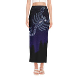 Scorpio Constellation Print Side Slit Maxi Skirt