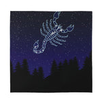 Scorpio Constellation Print Silk Bandana