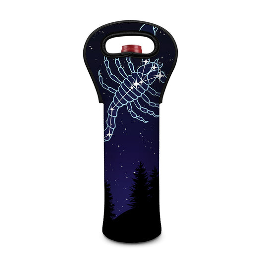 Scorpio Constellation Print Single Neoprene Wine Tote