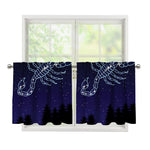 Scorpio Constellation Print Tier Curtains