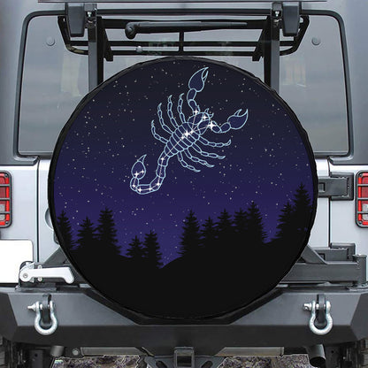 Scorpio Constellation Print Tire Cover