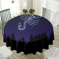 Scorpio Constellation Print Waterproof Round Tablecloth