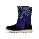 Scorpio Constellation Print Winter Boots