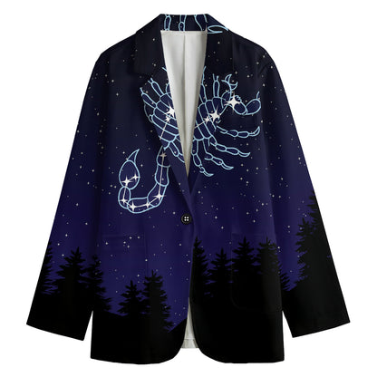 Scorpio Constellation Print Women's Blazer