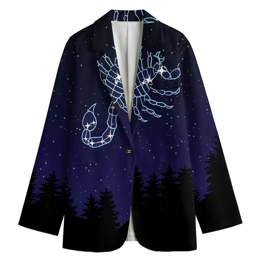 Scorpio Constellation Print Women's Blazer