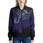Scorpio Constellation Print Women's Bomber Jacket