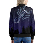 Scorpio Constellation Print Women's Bomber Jacket