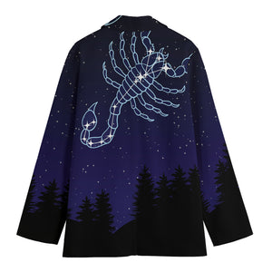 Scorpio Constellation Print Women's Cotton Blazer