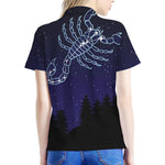 Scorpio Constellation Print Women's Polo Shirt