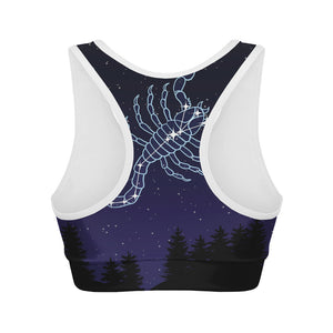 Scorpio Constellation Print Women's Sports Bra