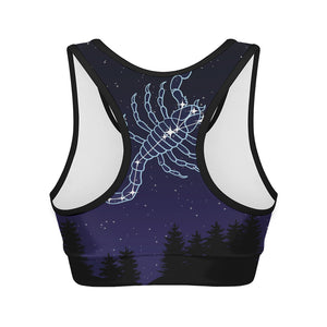 Scorpio Constellation Print Women's Sports Bra