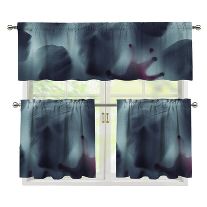 Screaming Horror Ghost 3D Print 3 Piece Kitchen Curtains