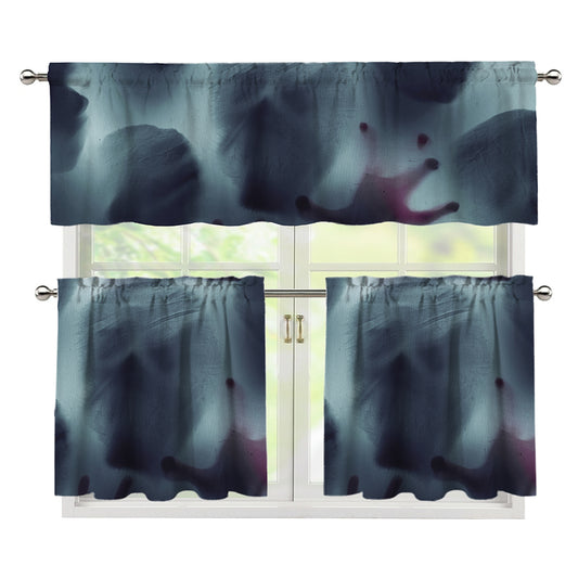 Screaming Horror Ghost 3D Print 3 Piece Kitchen Curtains