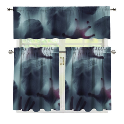 Screaming Horror Ghost 3D Print 3 Piece Kitchen Curtains