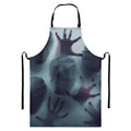 Screaming Horror Ghost 3D Print Bib Apron With Pocket